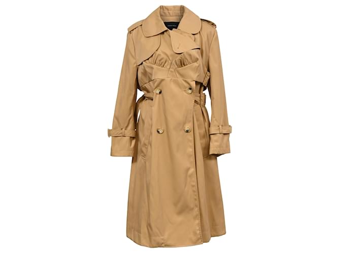 Simone Rocha Trench Coat in Brown Polyamide