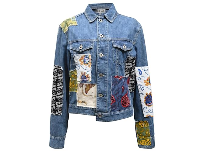 Loewe x Paula's Ibiza Patchwork Jacket in Multicolor Cotton