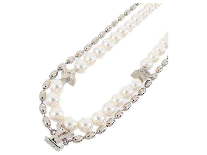 Louis Vuitton Necklace Pearl Fusion M01781 White ref.2061514