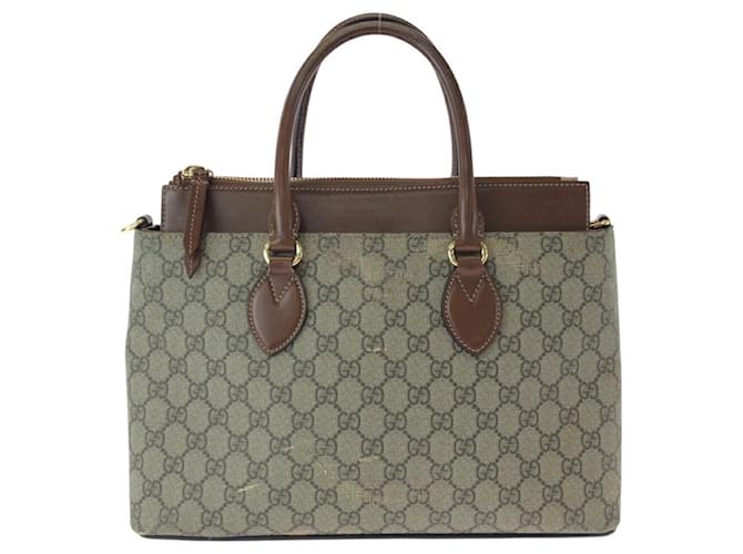 Gucci GG Supreme Canvas Tote Bag Brown Joli Closet