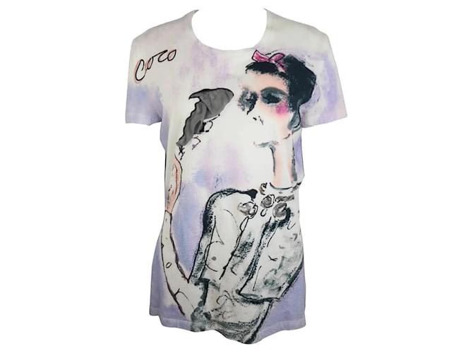 Chanel Logo Coco Chanel Smoking Printed T-Shirt Pre-Owned