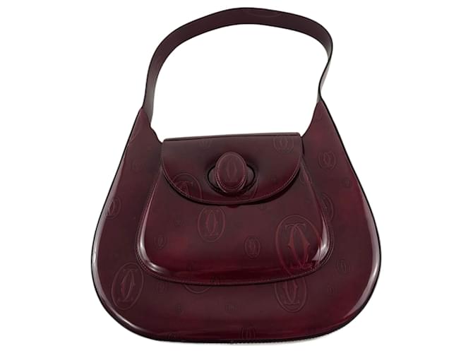 Cartier Happy Birthday shoulder bag vintage Dark red Patent