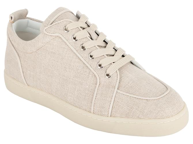 Christian Louboutin Rantulow Sneaker Brown Beige Cloth