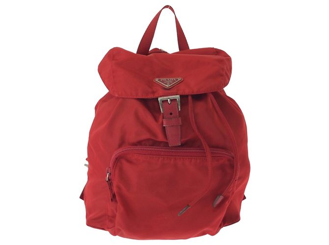 Prada Backpack Sac Nylon Triangle Plate Red s-l400.jpg main image 2