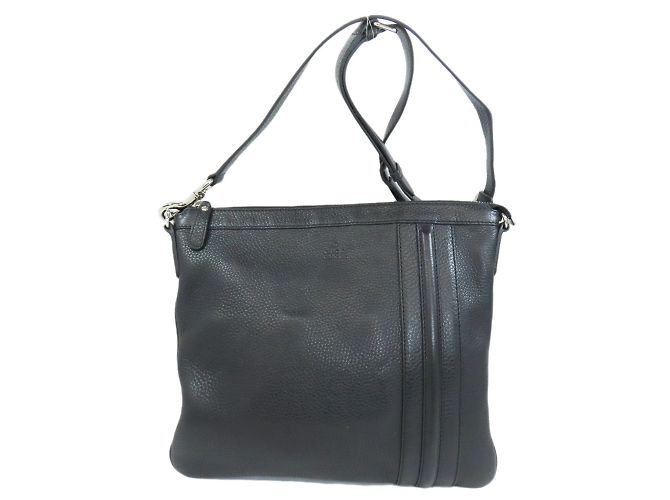 Gucci 233329 Long Shoulder Bag Black Leather ref.2094678 - Joli Closet