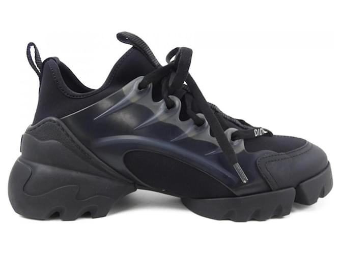 Christian Dior ブラックスニーカー size 38 CHRISTIAN DIOR Technical Canvas Oblique B23 Low Top Sneakers