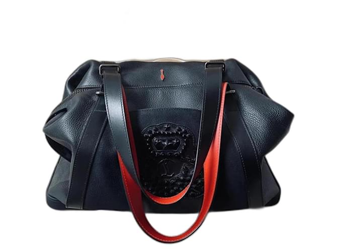 CHRISTIAN LOUBOUTIN BAGDAMON Bag Demon Shoulder Canvas Leather