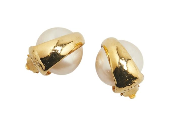 Boucles D'oreilles Clips Plaqué Or Vintage - Style Chanel/Lacroix Années 50 - Occasion
