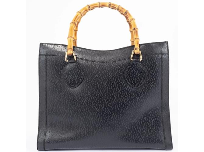 Gucci Bamboo Tote Bag Black Leather ref.JC2125787 (Sold) - Joli Closet