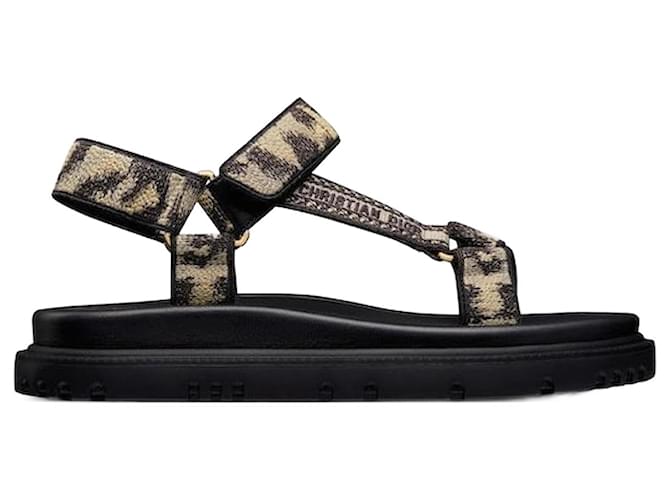 Dior D-Wave 37.5 Mules Black Cloth ref.2139611 - Joli Closet