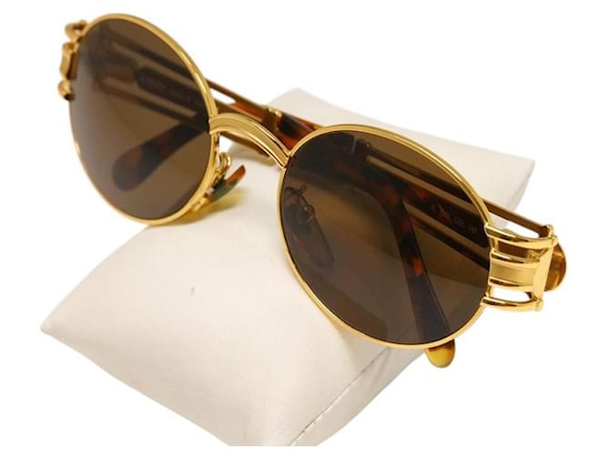 【FENDI】 メタルゴールドロゴ Vintage Sunglasses Fendi Gold Frame Logo Sunglasses SL 7031 Golden Plastic ref