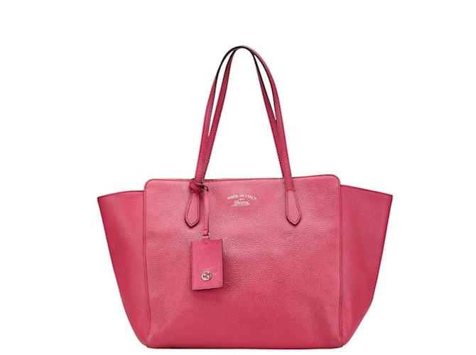 Gucci Swing Tote Bag in Pink Leather ref.2146038 - Joli Closet