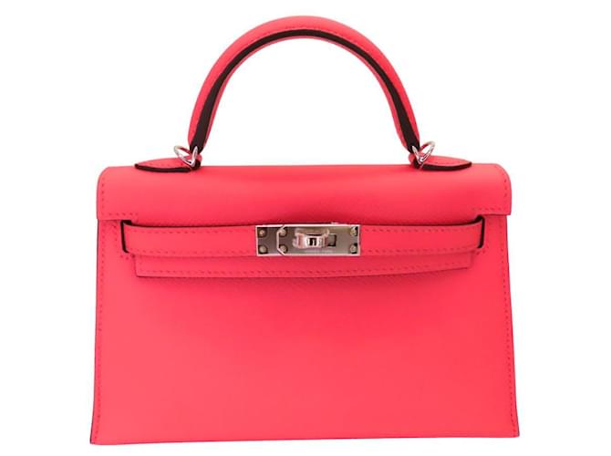 Hermes Epsom Mini Kelly 2way bag Rose Azalee W Stamp (2024) - Main Image