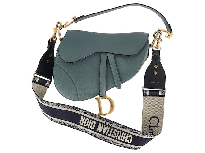 Dior Saddle Bag in Blue Leather ref.2155309 - Joli Closet