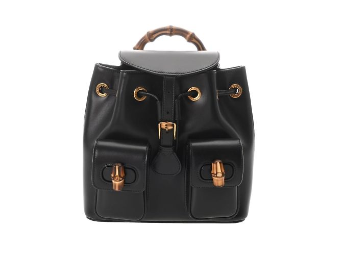GUCCI Bamboo Backpack Black 702101 Leather ref.2165705  display picture 3