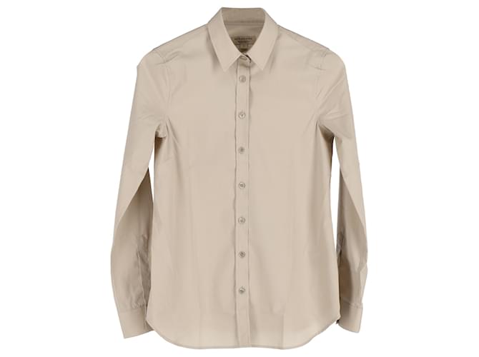 Burberry Button-Down Shirt in Beige Cotton ref.2181484 - Joli Closet
