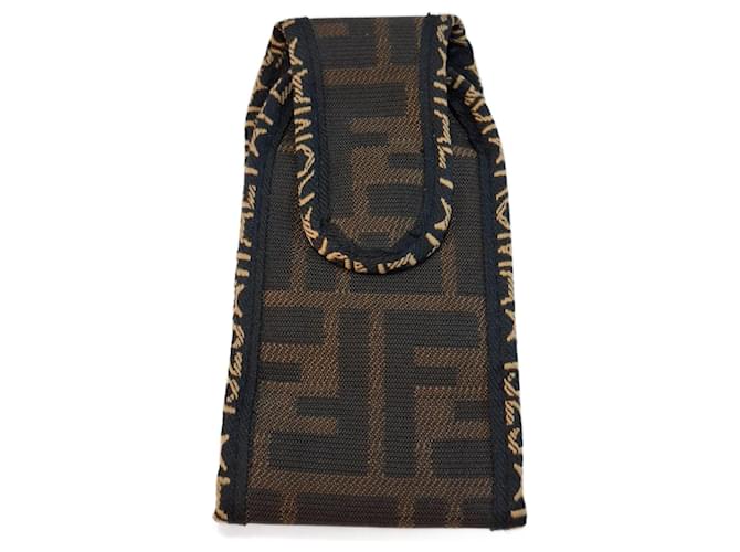 Vintage Fendi Zucca Canvas Cigarette Belt Case Brown Cloth ref.JC2181669  (Sold)