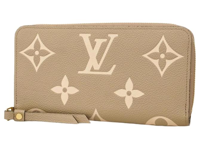Louis Vuitton Long Wallet Monogram Empreinte Bicolor Grey Cream