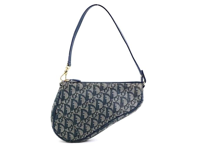 Christian Dior Trotter Pouch 【2】Navy Dior Navy Blue Monogram Trotter No. 2 Bumbag Waist Pouch