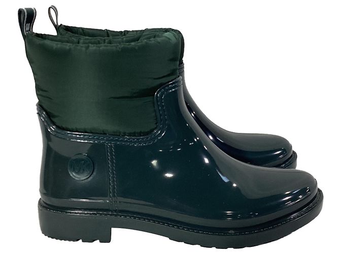Black and Green Micheal Kors Rain Boots Michael Kors Rubber Tall Boots 9 Dark Green Rain Boots  main image 4