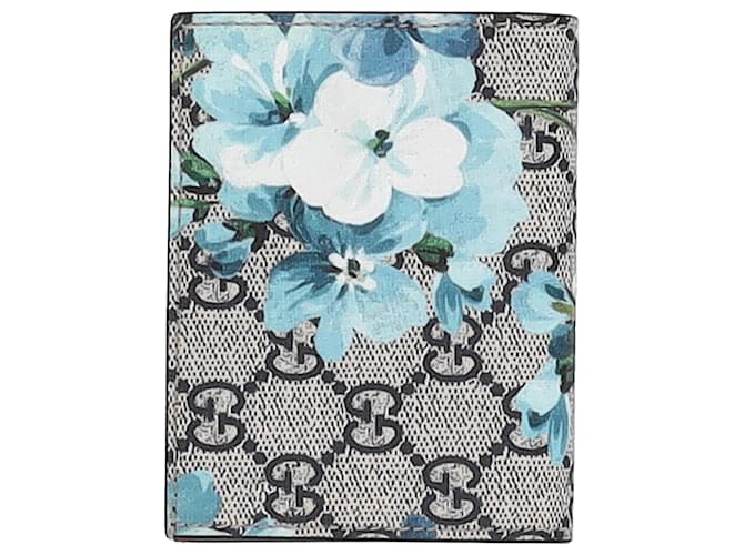 Gucci GG Supreme Monogram Blooms Card Case Wallet in Floral Print
