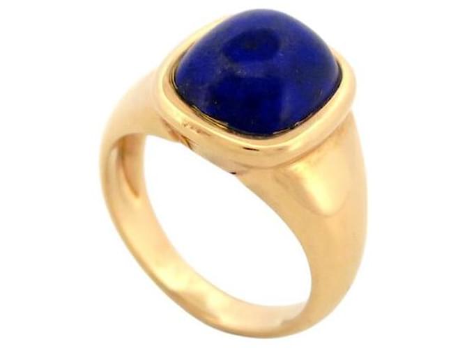 アクセサリー VINTAGE HERMES RING(LAPIS LAZULI) Hermès VINTAGE HERMES CABOCHON LAPIS LAZULI RING IN 18K GELB