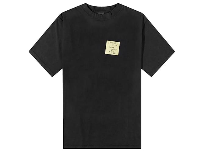 NEW BALENCIAGA TSHIRT 739028 POST IT T1 52 L OVERSIZE UNISEX