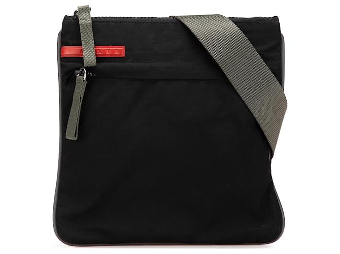 バッグ PRADA SPORT messenger bag black Vintage Prada Sport Messenger Side Body Bag | 90s - Etsy