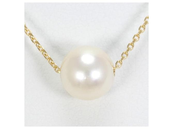 K18PG golden pearl necklace 40cm