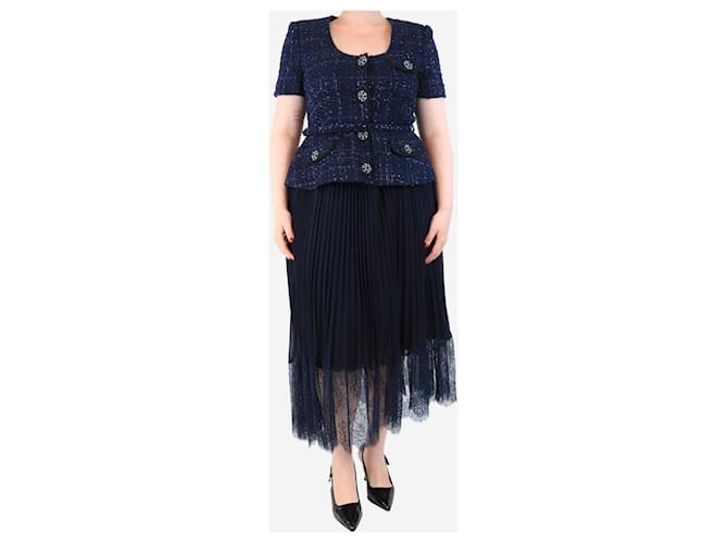 Pretty Boucle Dress - Navy main image 1