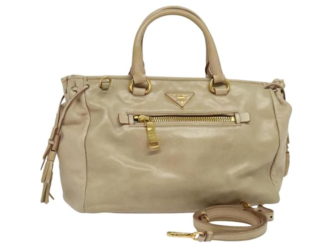 PRADA ゴールド レザー ショルダー　ウェット2wayバッグ PRADA ゴールド レザー ショルダー ウェット2wayバッグ PRADA ゴールド