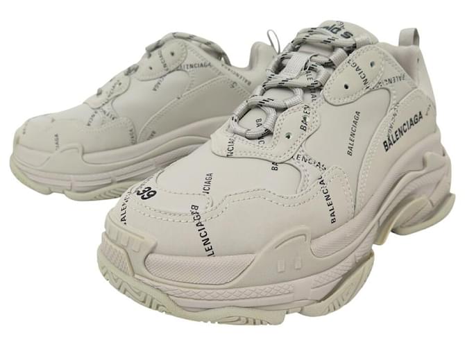 NEW BALENCIAGA TRIPLE S ALL OVER LOGO 524039 SIZE 39 SNEAKERS