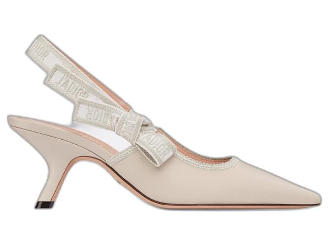 J'Adior slingback pumps in light biscuit calfskin Beige
