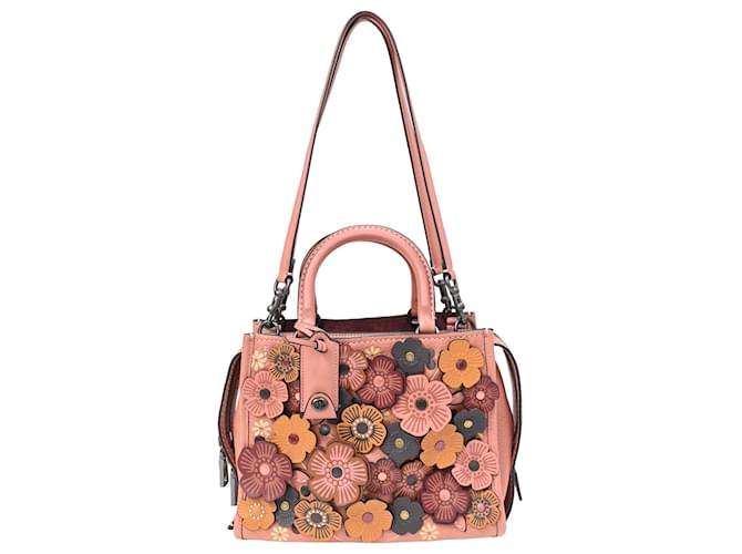 Coach Restored Rogue 25 With Tea Rose Bag in Pink Leather ref