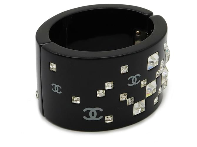 Chanel Coco Mark Bangle Bracelet Black Plastic ref.2223594 - Joli