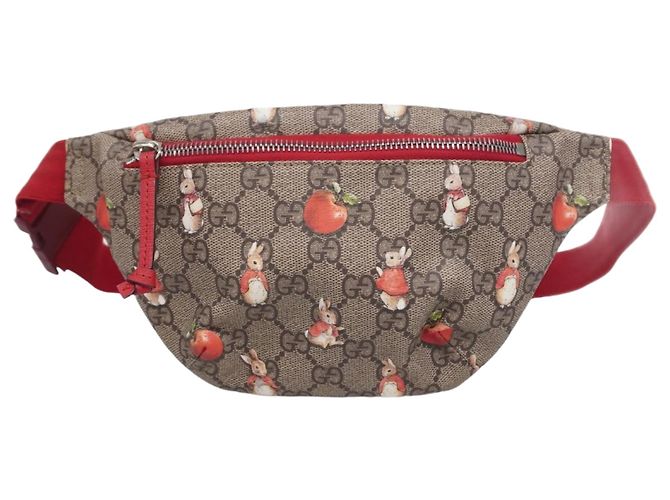 Gucci Waist Bag GG Supreme Peter Rabbit Brown Red Plastic ref.2224272 ...