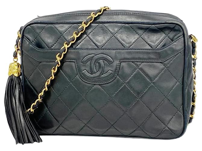 Chanel Black Lambskin Shoulder Bag Leather Joli Closet