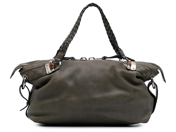 Tas Bamboo Gucci 232927 Leather Tote Gucci Camel In Leather 43782956