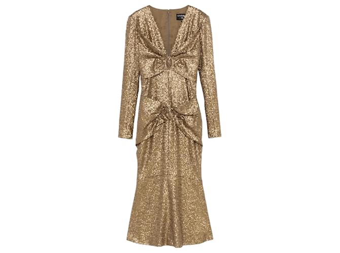 gold chanel dress Long dress - Silk & mixed fibres, gold & silver Fashion