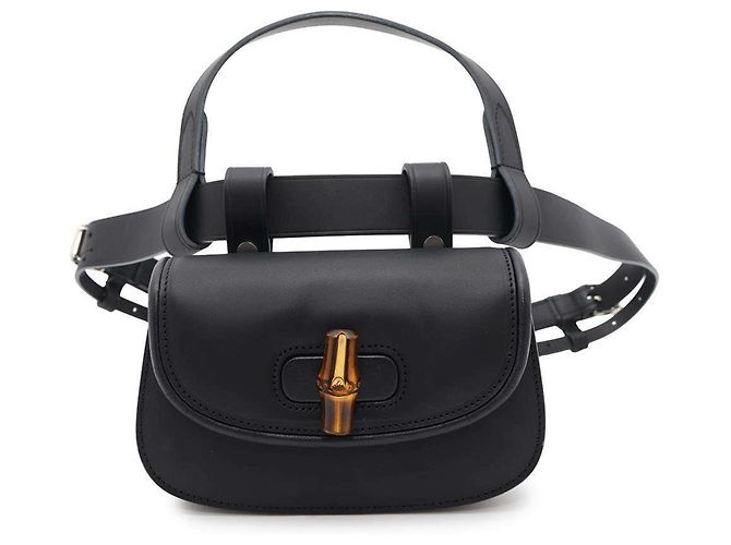 Gucci Bamboo Black Leather ref.2235713 - Joli Closet