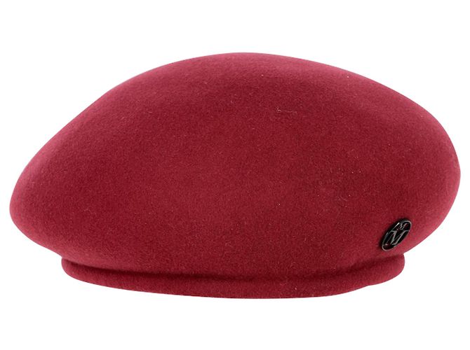Maison Michel Bonnie Beret in Red Wool Shop Bonnie Beret in Red Wool on Sale at BeyondStyle – Get  main image 2