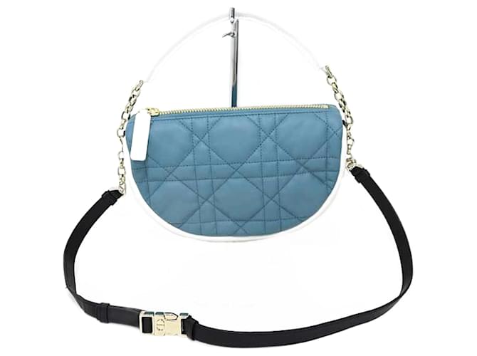Christian Dior DIOR VIBE Small Hobo Bag Black White Blue Leather