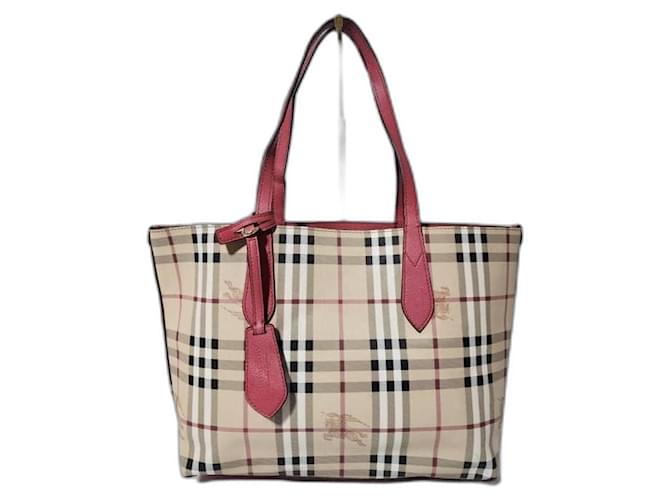 Japan RED様 BURBERRY トートバッグ ピンク ホワイト BURBERRY Haymarket Check Small Reversible Tote Bag Beige/Pink