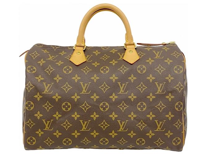 Louis Vuitton Monogram Speedy 35 Handbag Brown ref.2251632 - Joli