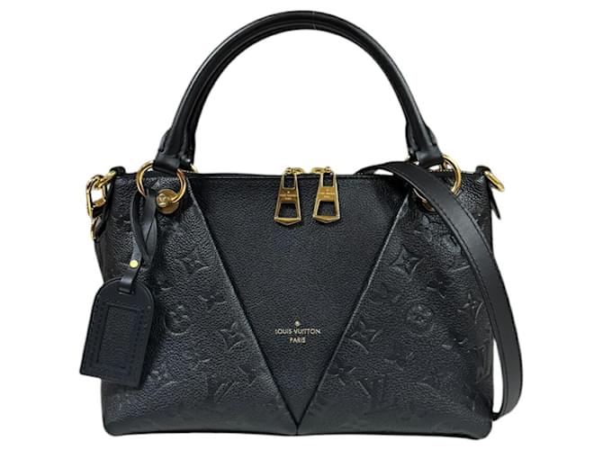 Louis Vuitton V Tote BB Monogram Empreinte Shoulder Bag Black