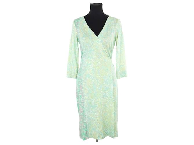 Diane Von Furstenberg Green silk dress (Sold) - Joli Closet Diane Von Furstenberg Green silk dress (Sold) - Joli Closet
