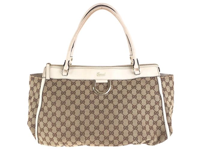 Gucci GG Canvas Abbey 2way tote bag 190248 Brown Beige Cloth ref ...