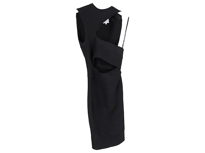 one shoulder cut-out back mini dress in black Black One Shoulder Cut Out Mini Dress Large