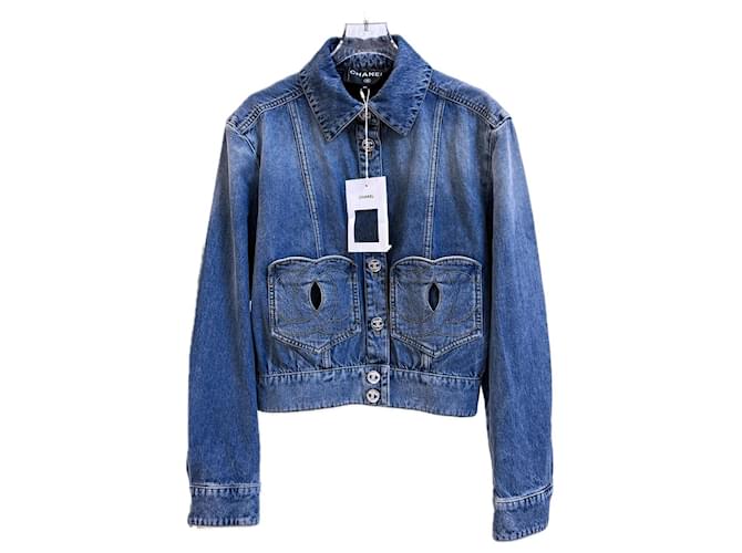 New 2024 CC Heart Patches Denim Jacket 40 FR