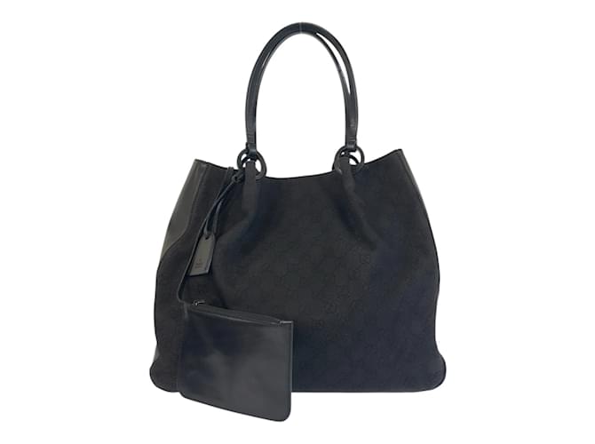 バッグ Gucci GG canvas and leather tote bag Authentic GUCCI GG Canvas Leather Tote Bag Beige Brown